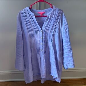 Lilly Pulitzer Sarasota Linen Tunic Top Size Medium